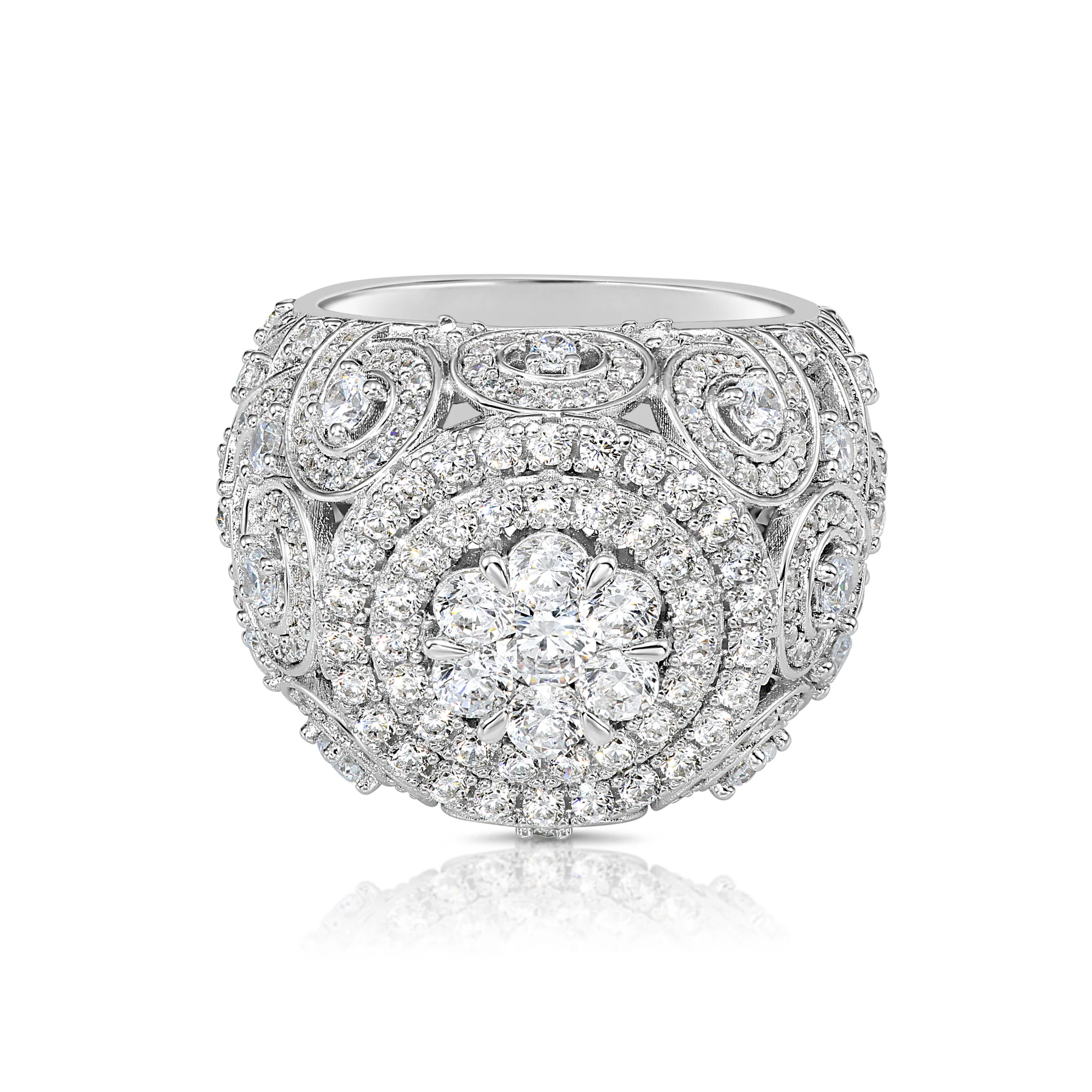Iced Out Sterling Silver Men's Ring – A Bold Statement Piece for Birthdays & Everyday Luxury.