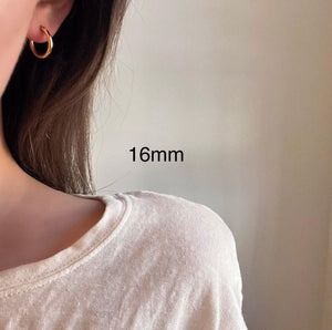 Elegant 18K Gold Filled Minimalist Hoop Earrings - Perfect Everyday Gift for Her.