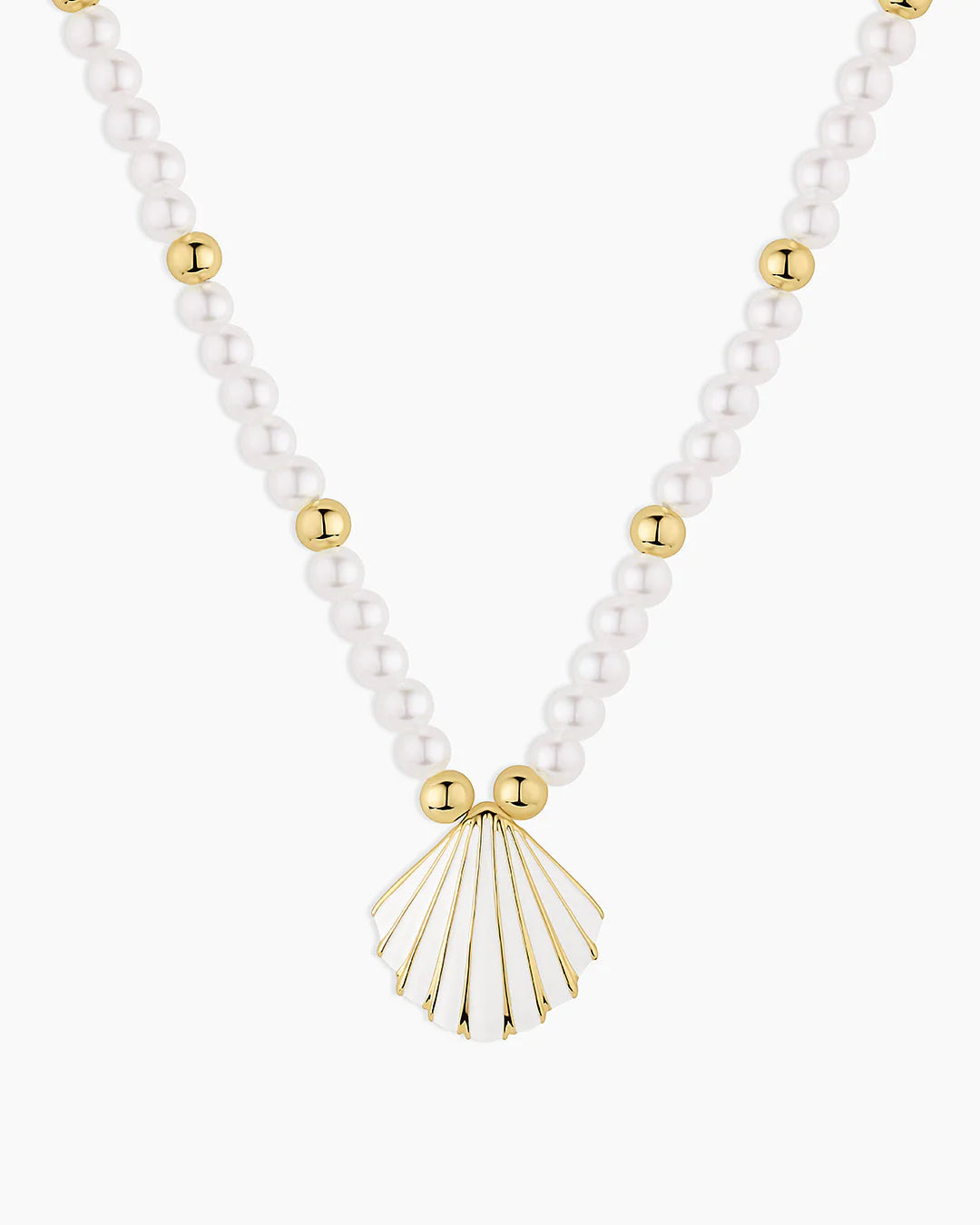 Scallop Pearl Necklace NikNenz™ Premium Gold & Diamonds
