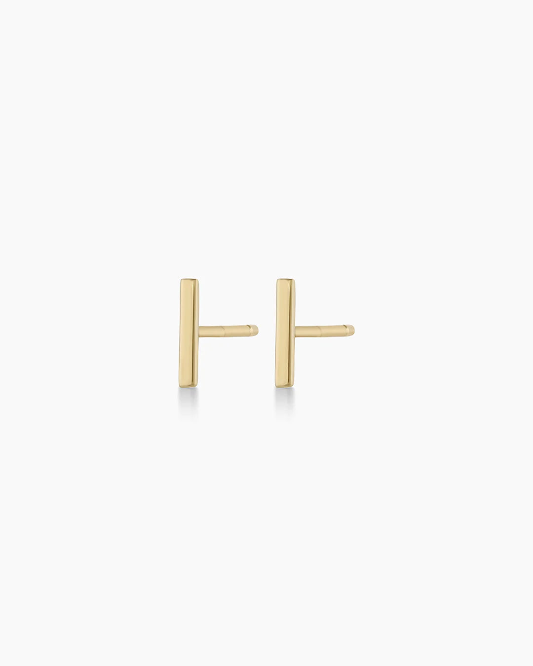 14K Gold Rose Bar Studs