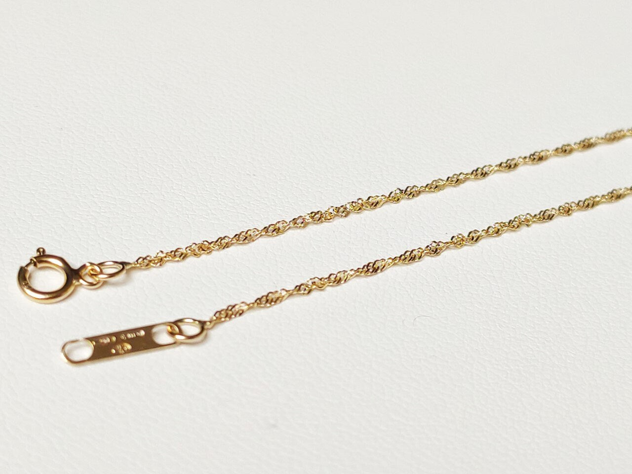 18K Gold Anklet (750/1000) Singapore Link – Solid Yellow Gold Ankle Chain – 18-Karat Women'S Ankle Bracelet – Gift for Women