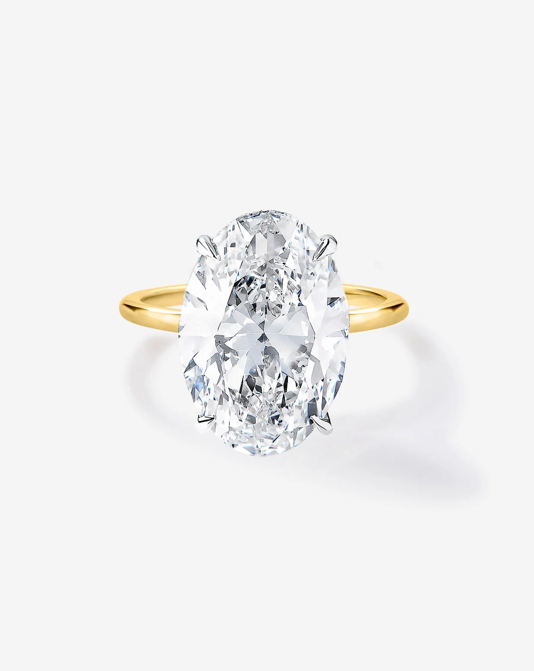 Stunning 3.49ct Oval Lab Diamond with Whisper Thin® Hidden Halo Setting.