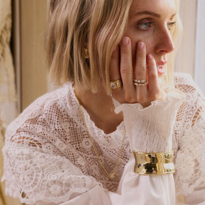 Polly Cuff Bangle 18Ct Gold Plate