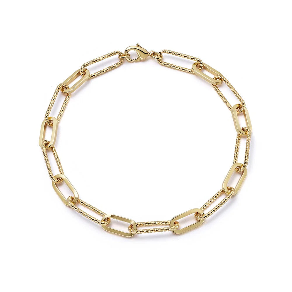 Polly Paperclip Chain Bracelet 18Ct Gold Plate