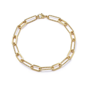 Polly Paperclip Chain Bracelet 18Ct Gold Plate