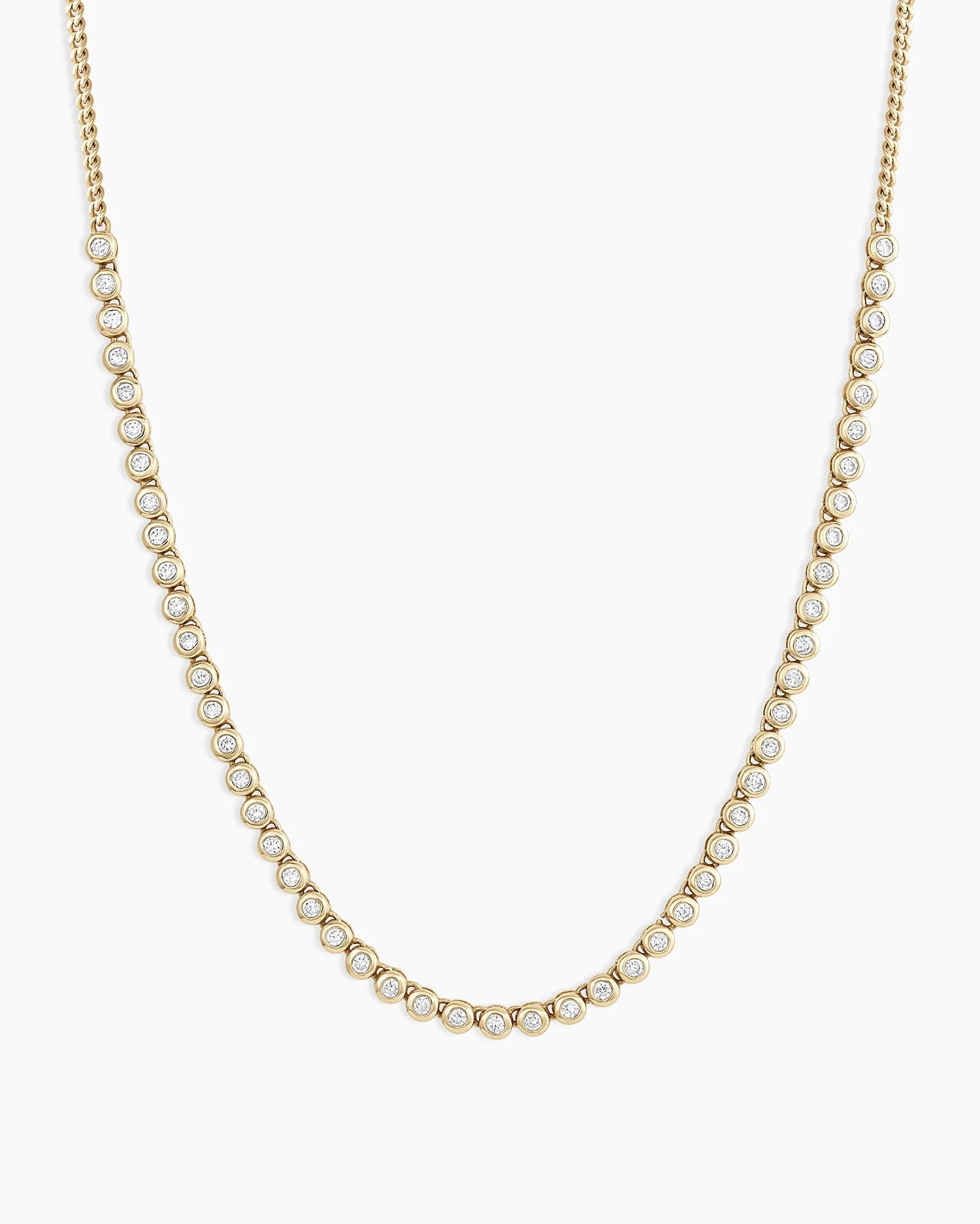 Classic Diamond Row Necklace NikNenz™ Premium Gold & Diamonds