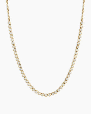 Classic Diamond Row Necklace NikNenz™ Premium Gold & Diamonds