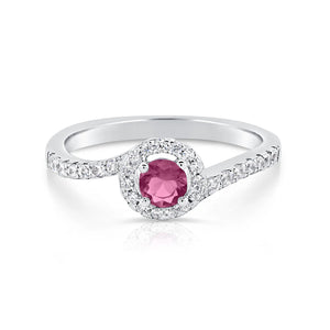 CZ Solitaire Birthstone Ring, Engagement Style In