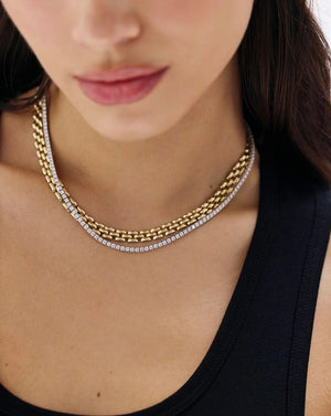 Timeless Elegance: Classic Diamond Tennis Necklace.