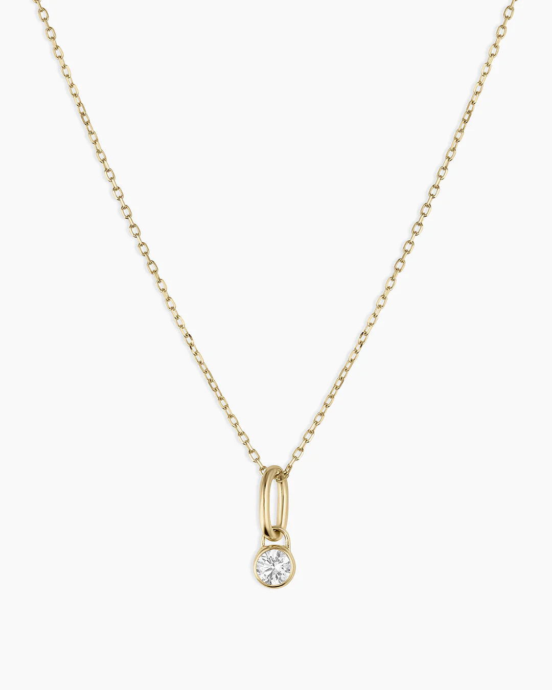Lab Grown Diamond Halo Charm Necklace NikNenz™ Premium Gold & Diamonds