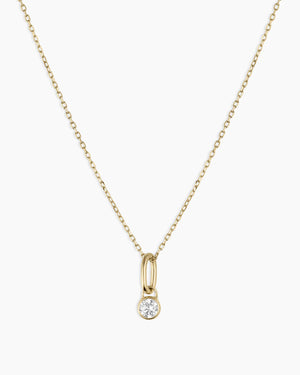 Lab Grown Diamond Halo Charm Necklace NikNenz™ Premium Gold & Diamonds