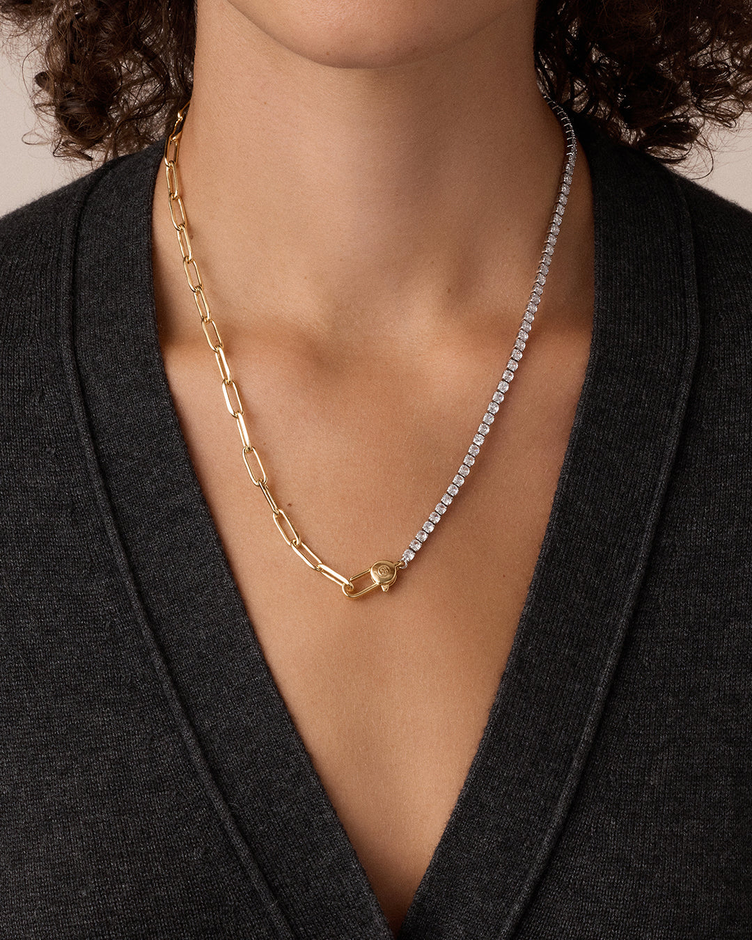 Florence Tennis Chain Necklace NikNenz™ Premium Gold & Diamonds