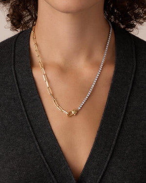 Florence Tennis Chain Necklace NikNenz™ Premium Gold & Diamonds