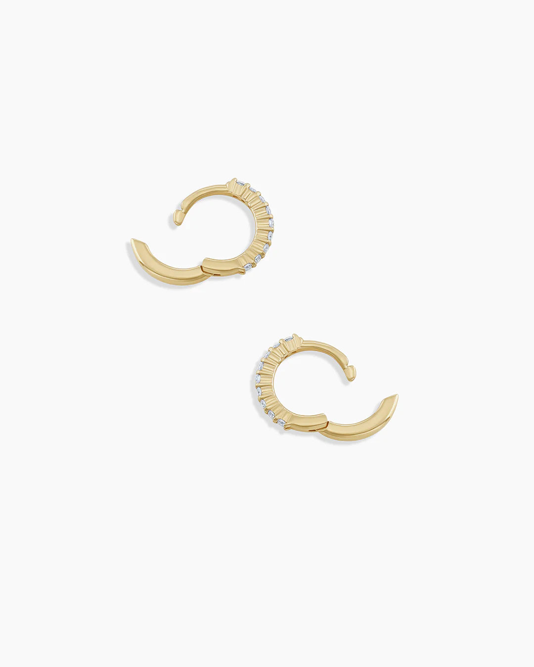 14K Diamond Pavé Huggies