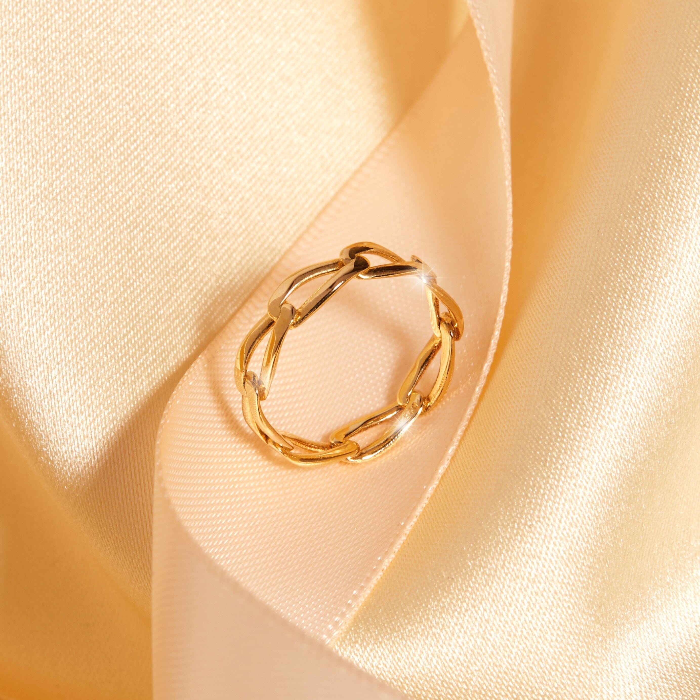 Open Link Ring NikNenz™ Premium Gold & Diamonds