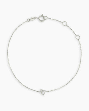 14K Diamond Pavé Alphabet Bracelet