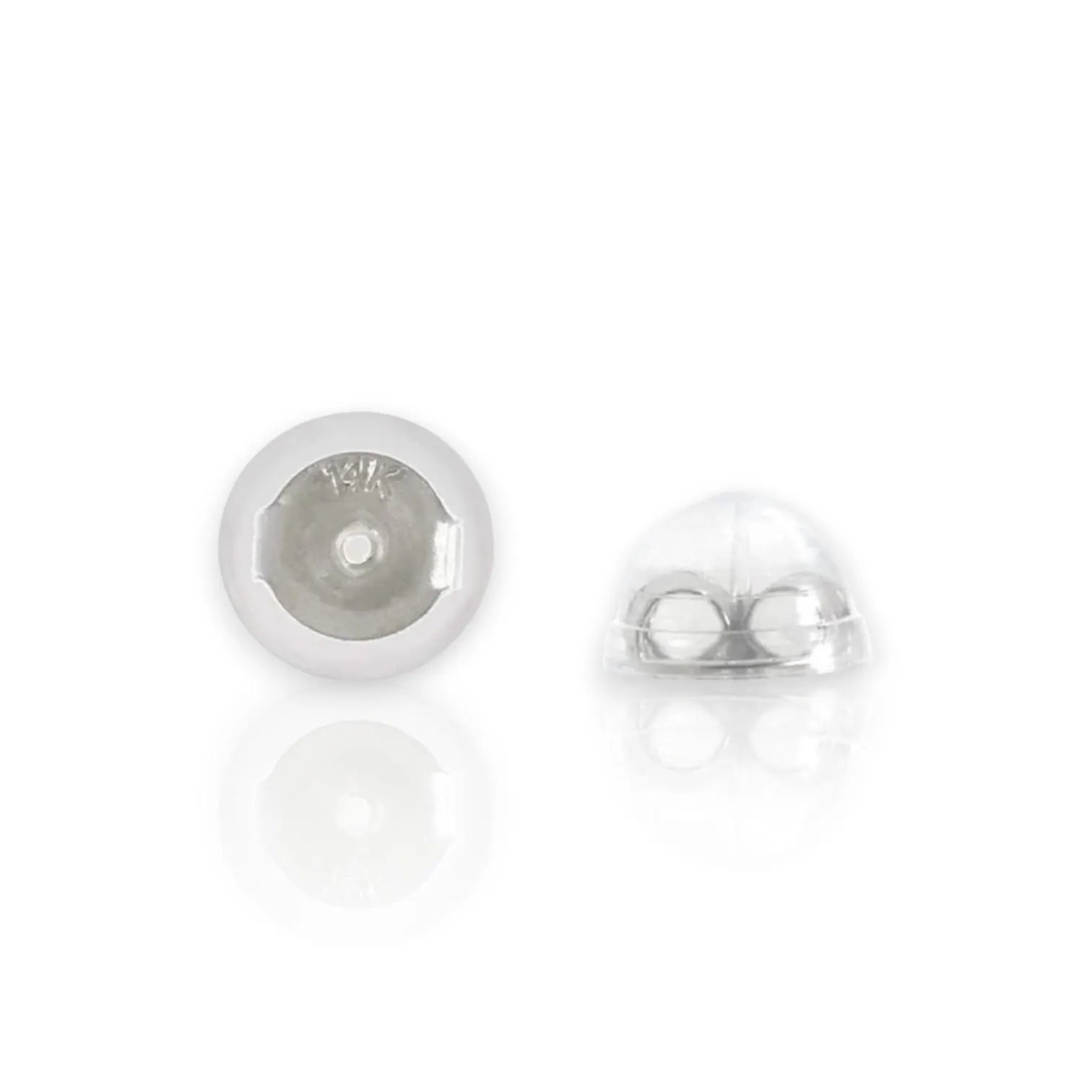 Silicone Covered 14K Solid Gold Replacement Backings for Pushback Earrings