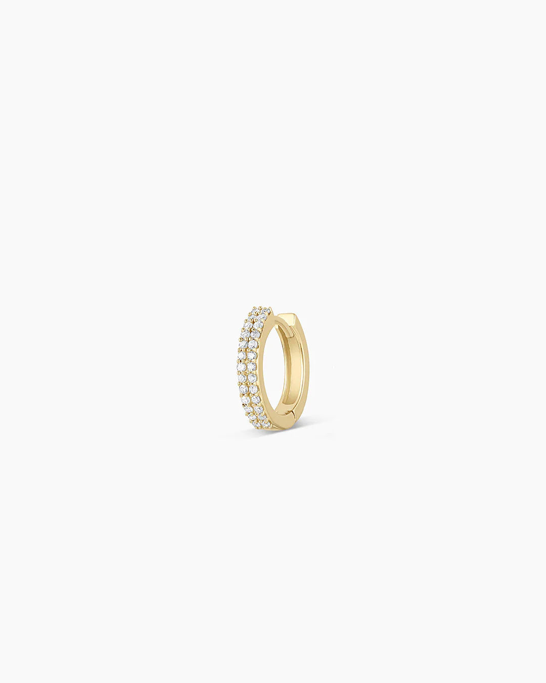14K Diamond Double down Single Huggie
