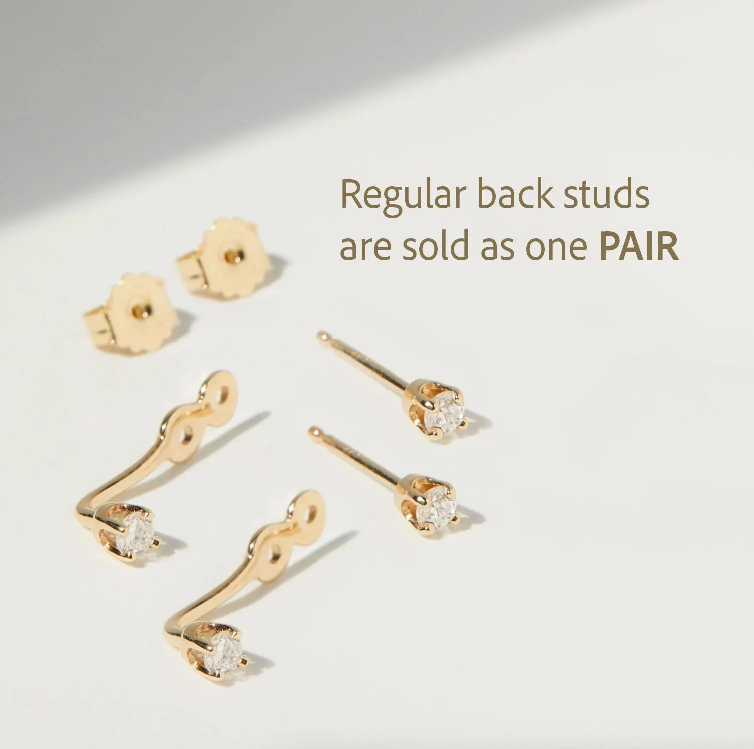 Sold as SINGLE- Waterproof 18G Titanium Flatback Front Back Earrings, Ear Jacket, Helix Stud, Tragus Stud, Daith Stud, Rook Stud