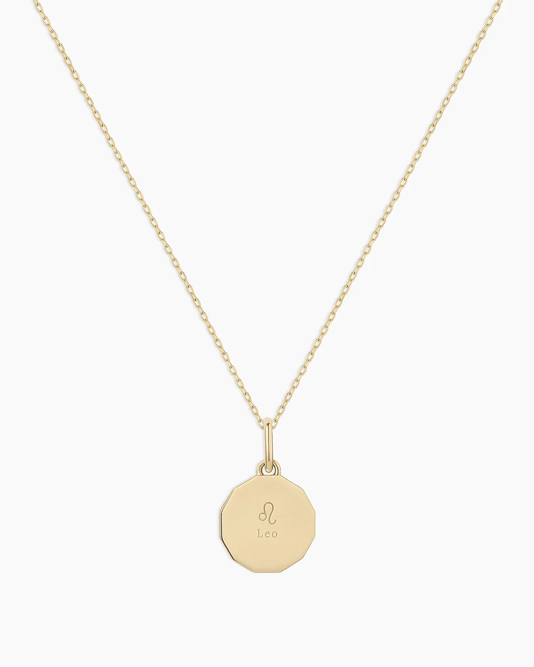 Diamond Zodiac Coin Charm Necklace