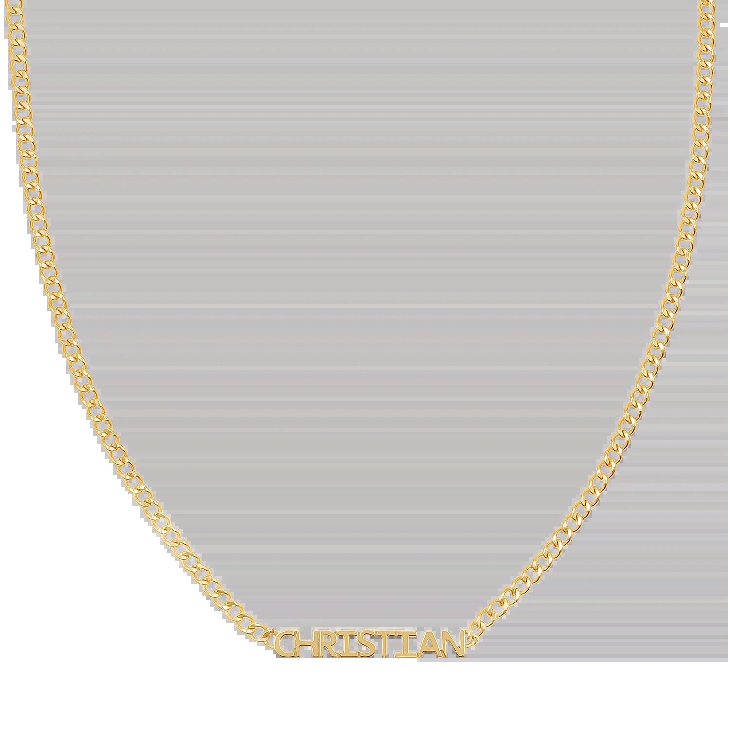 Mini Single Name Cuban Chain Necklace