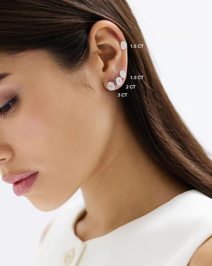 Stunning Oval Lab Diamond Studs - Elegant Earrings for Every Occasion.