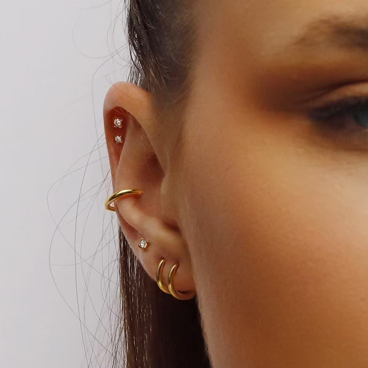 Small Stud Earrings, Tiny Gold Stud, 18K Gold Plated 1.5Mm, 2Mm 3Mm, CZ Stud Earring, Small Gold Stud, Dainty Earrings, Gift for Her