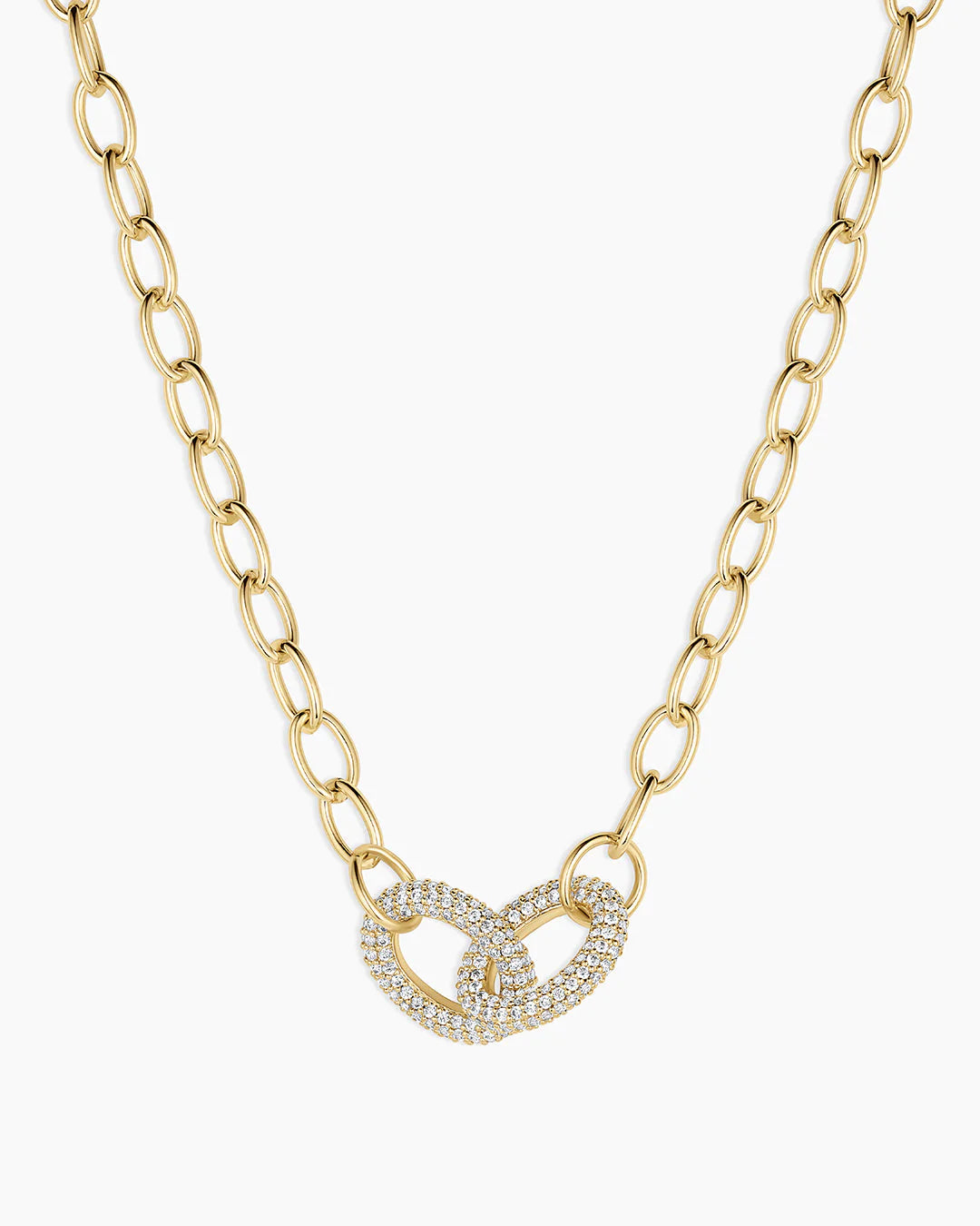Lou Shimmer Interlocking Necklace NikNenz™ Premium Gold & Diamonds