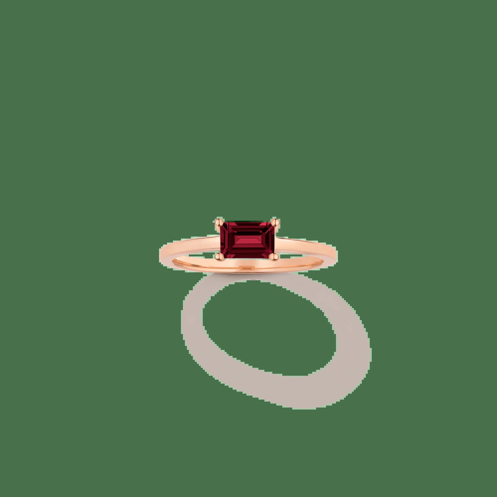 Birthstone Baguette Ring - Garnet NikNenz™ Premium Gold & Diamonds
