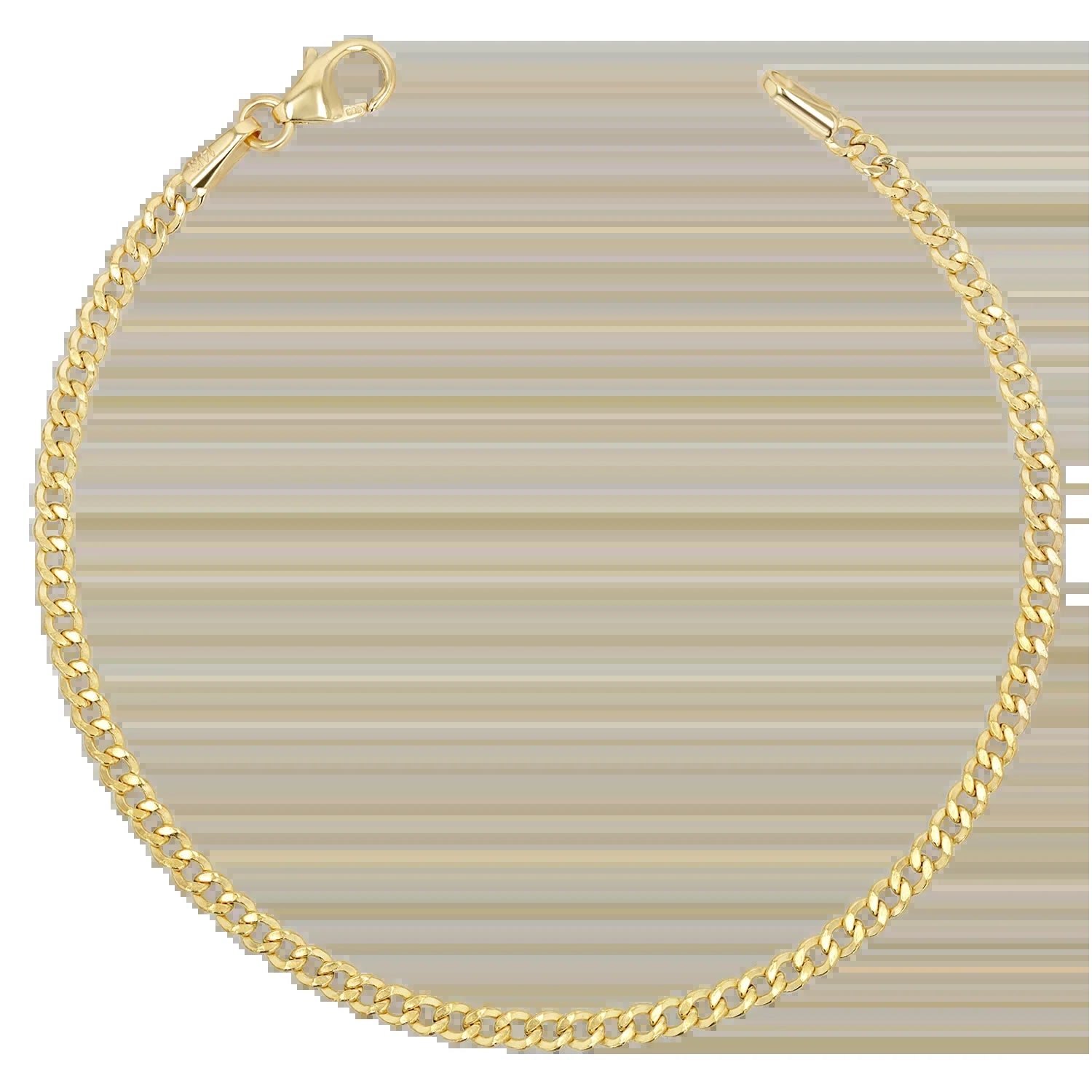 14K Dainty Cuban Link Chain Bracelet
