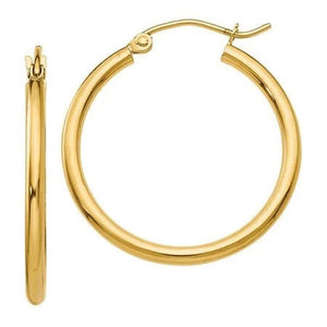 Stunning 14ct Solid Gold Thick Hoop Earrings - Timeless Elegance!.