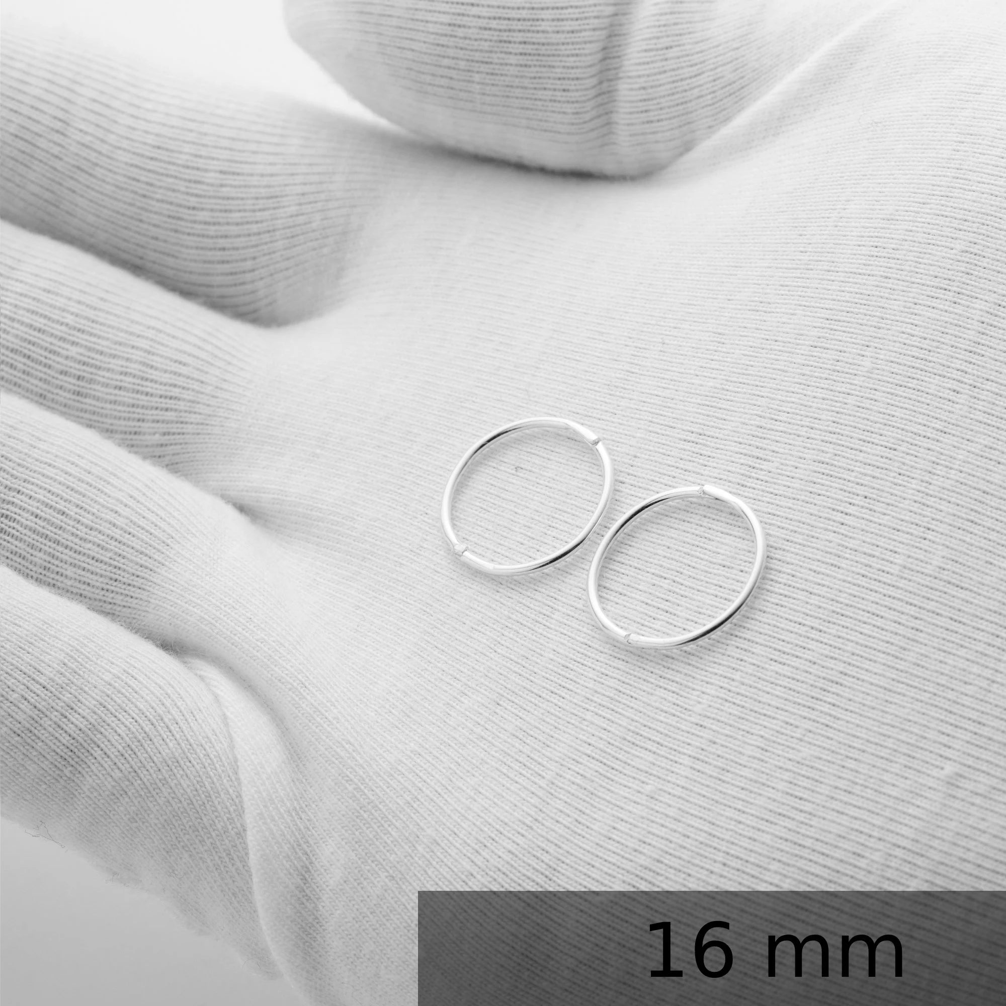 Hinged Sleeper Earrings: Sterling Silver or Gold Hoops (10Mm 13Mm 16Mm)