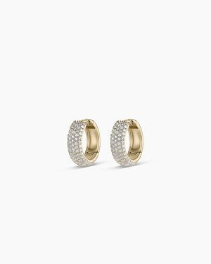 14K Diamond Paseo Statement Huggies