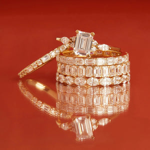 Horizontal Oval Lab Grown Diamond Eternity Ring NikNenz™ Premium Gold & Diamonds