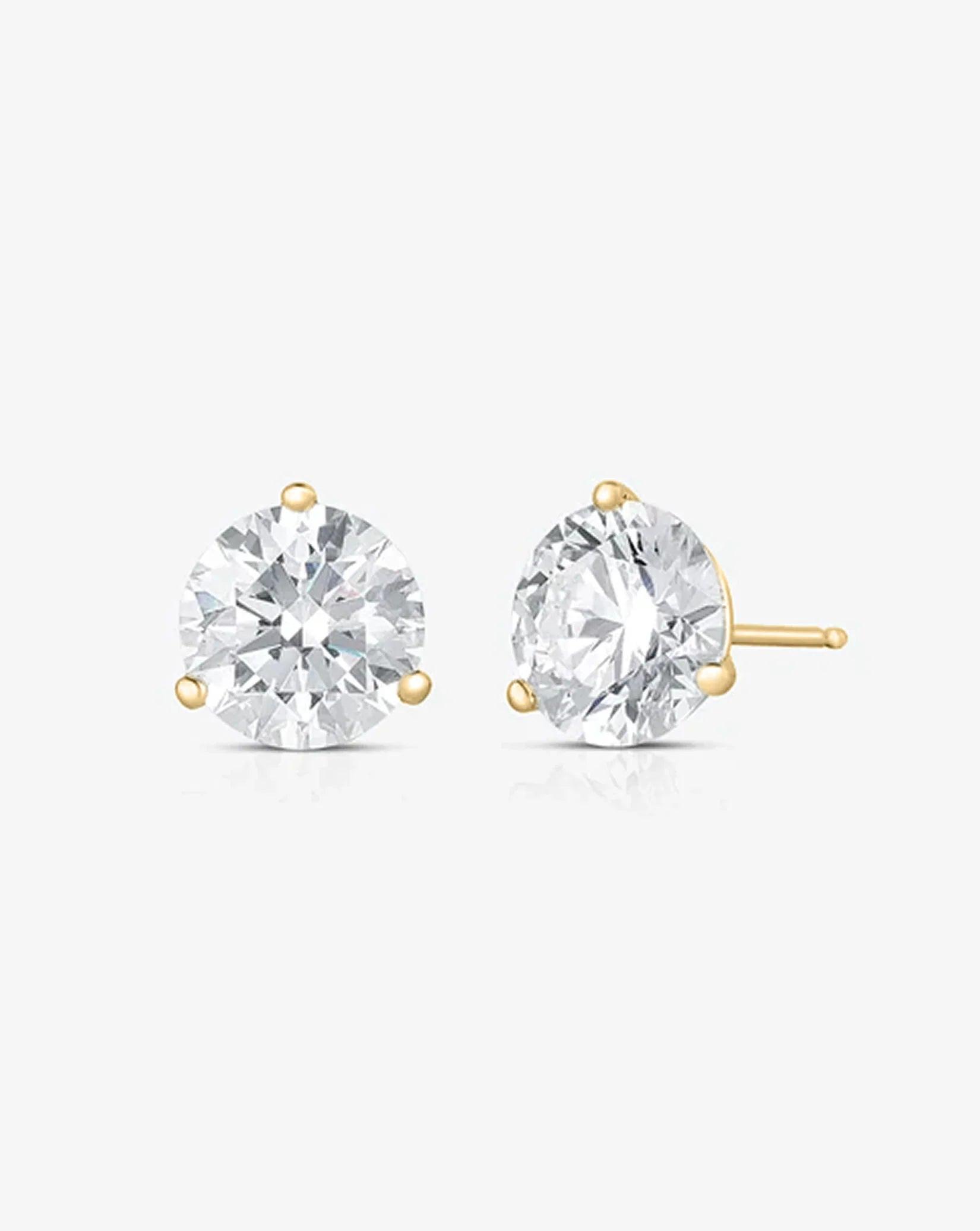 Elevate Your Elegance with Round Lab Diamond Studs.