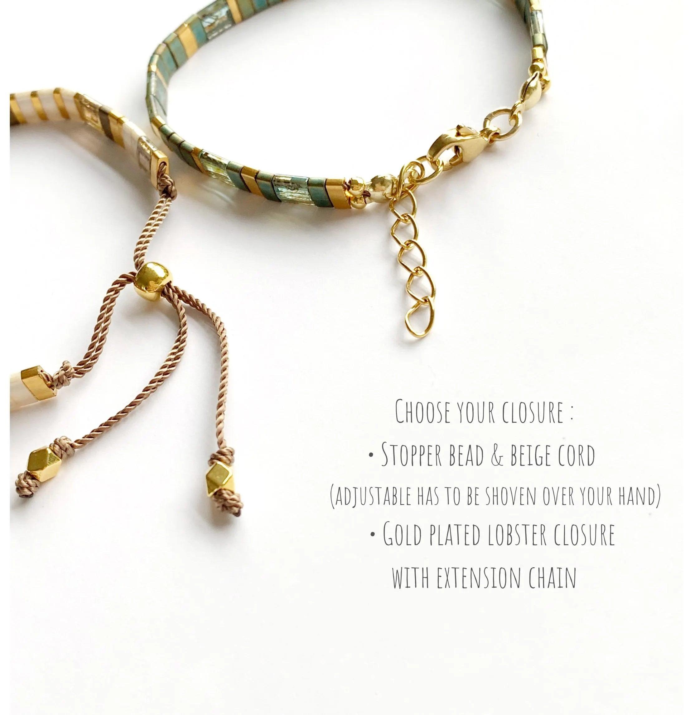 Vibrant Miyuki Tila Bracelet - Handmade Colorful Flat Bead Jewelry.
