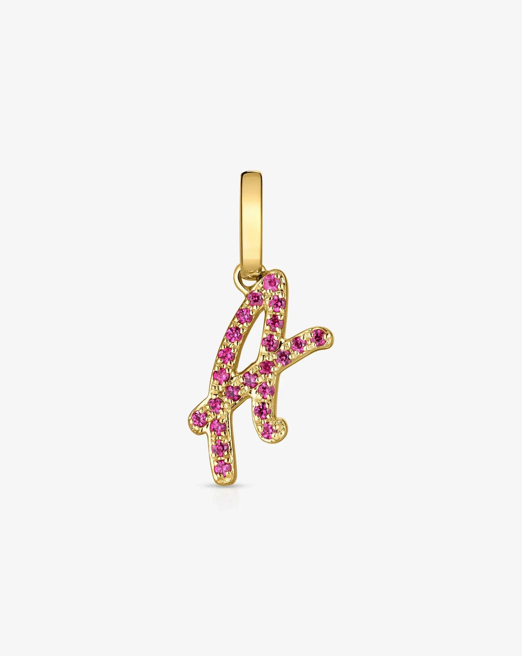 Personalized Gemstone Initial Pendant - Customizable Elegance.