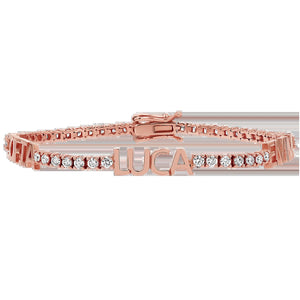 Custom Diamond Name Tennis Bracelet