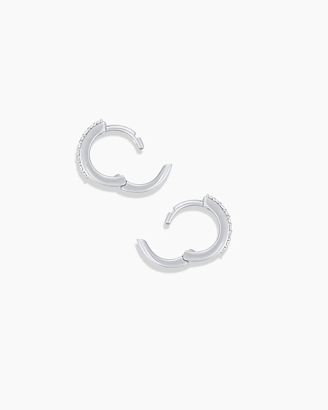 14K Diamond Double down Huggies