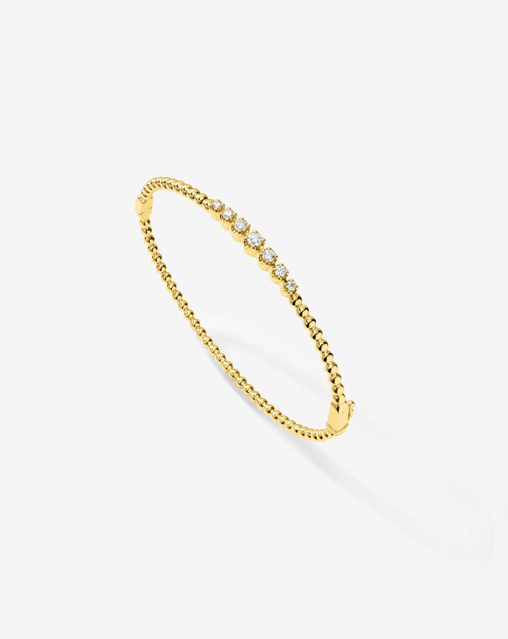 Stunning Diamond Cluster Bead Bangle – Elevate Your Elegance!.