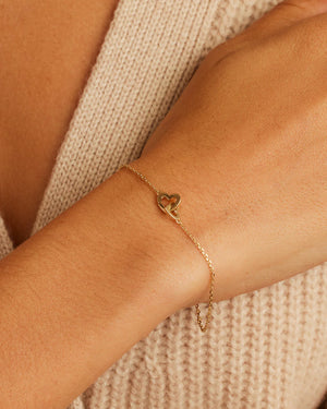 Gold Parker Heart Bracelet