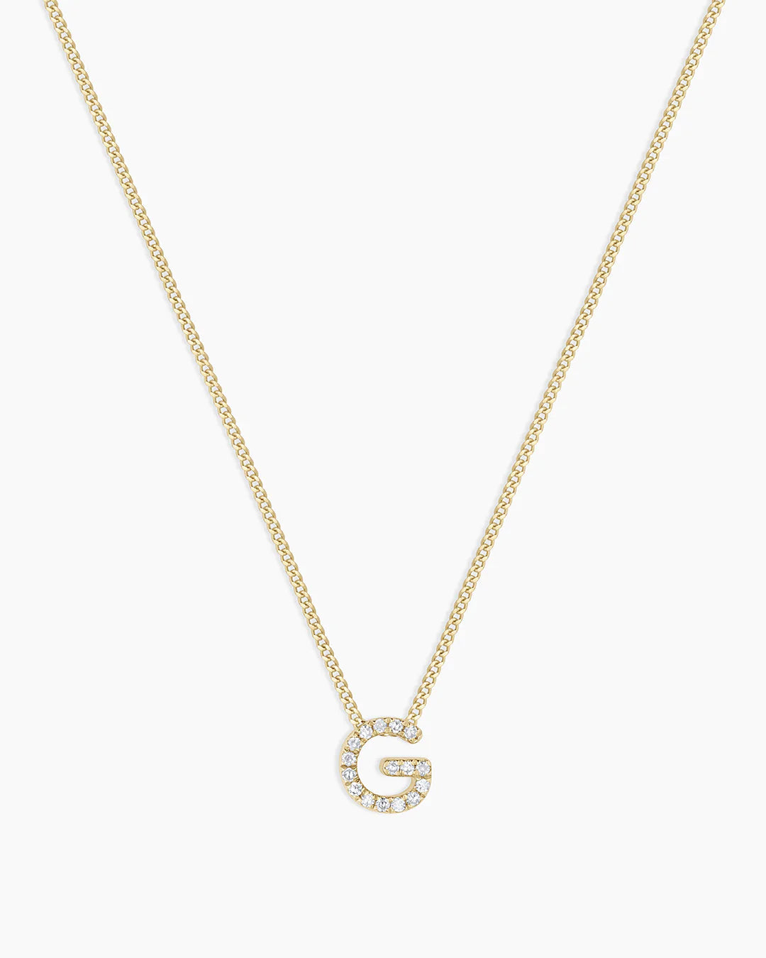 14K Diamond Alphabet Necklace