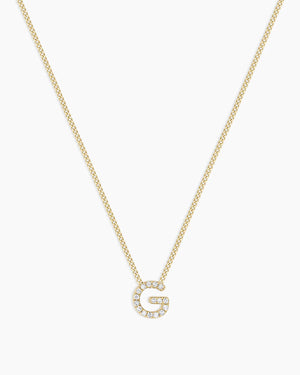14K Diamond Alphabet Necklace