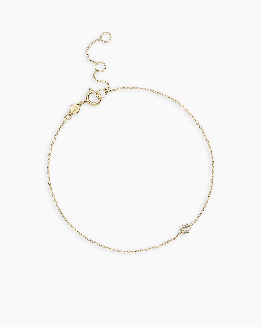 14K Diamond Star of David Bracelet