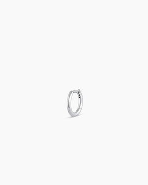 14K White Gold Classic Single Huggie