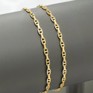 Sterling Silver Gold Plated Mariner Link Bracelet