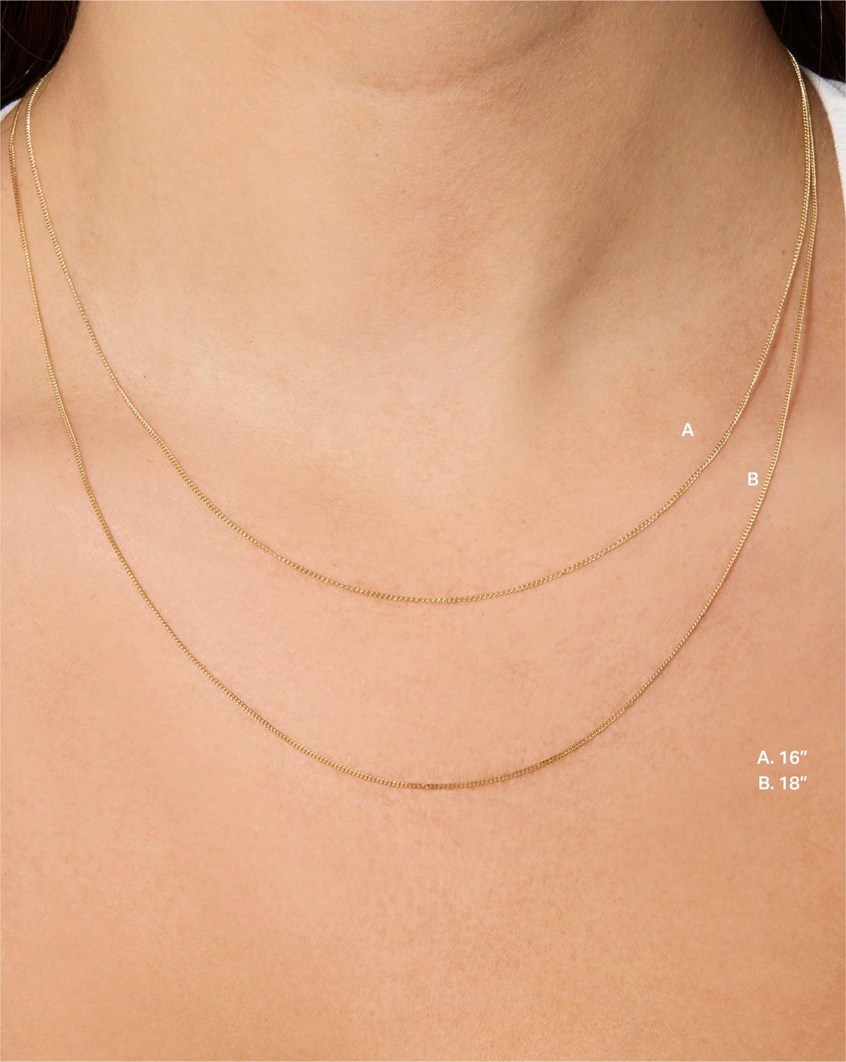 Stunning Diamond Cut Curb Chain Necklace - Elevate Your Style!.