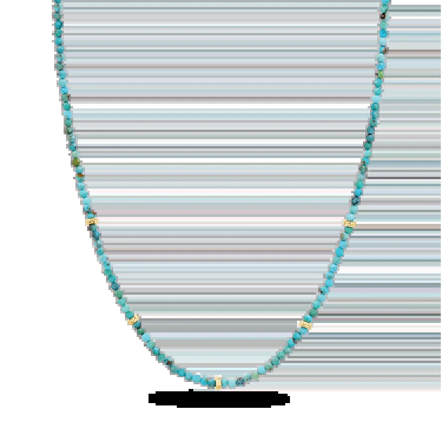 Turquoise & Faceted Gold Bead Necklace