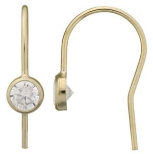 Dainty CZ Drop Earrings • Gold Dangle Earrings • CZ Dangle Earrings • Tiny Gold Earrings • Dainty Earrings