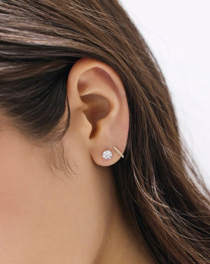 Charming Petite Diamond Huggie Earrings.